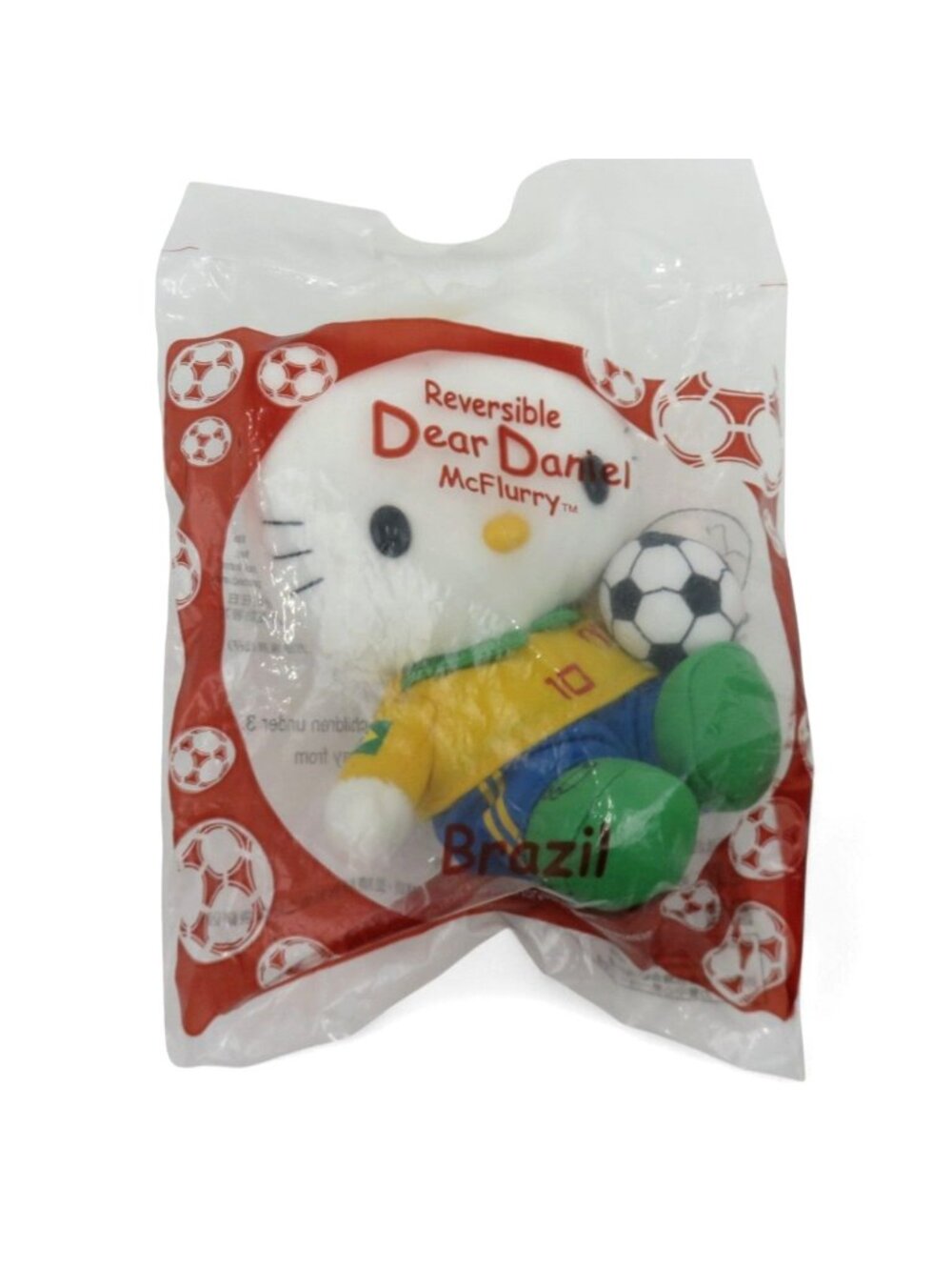 Dear Daniel Reversible McFlurry Brazil Soccer Plush 2002 In Original Packaging